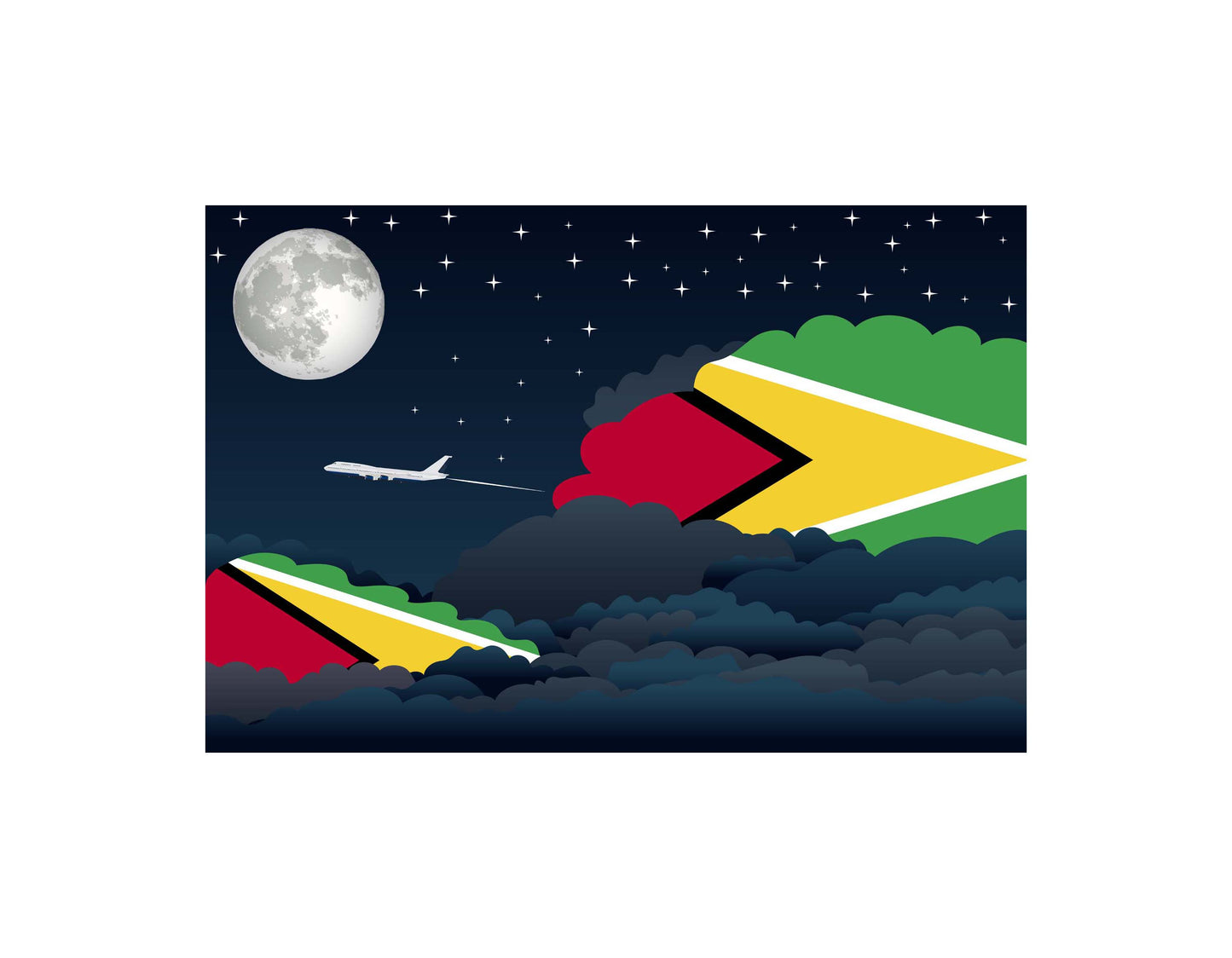 Guyana Night Clouds Blanket Throw