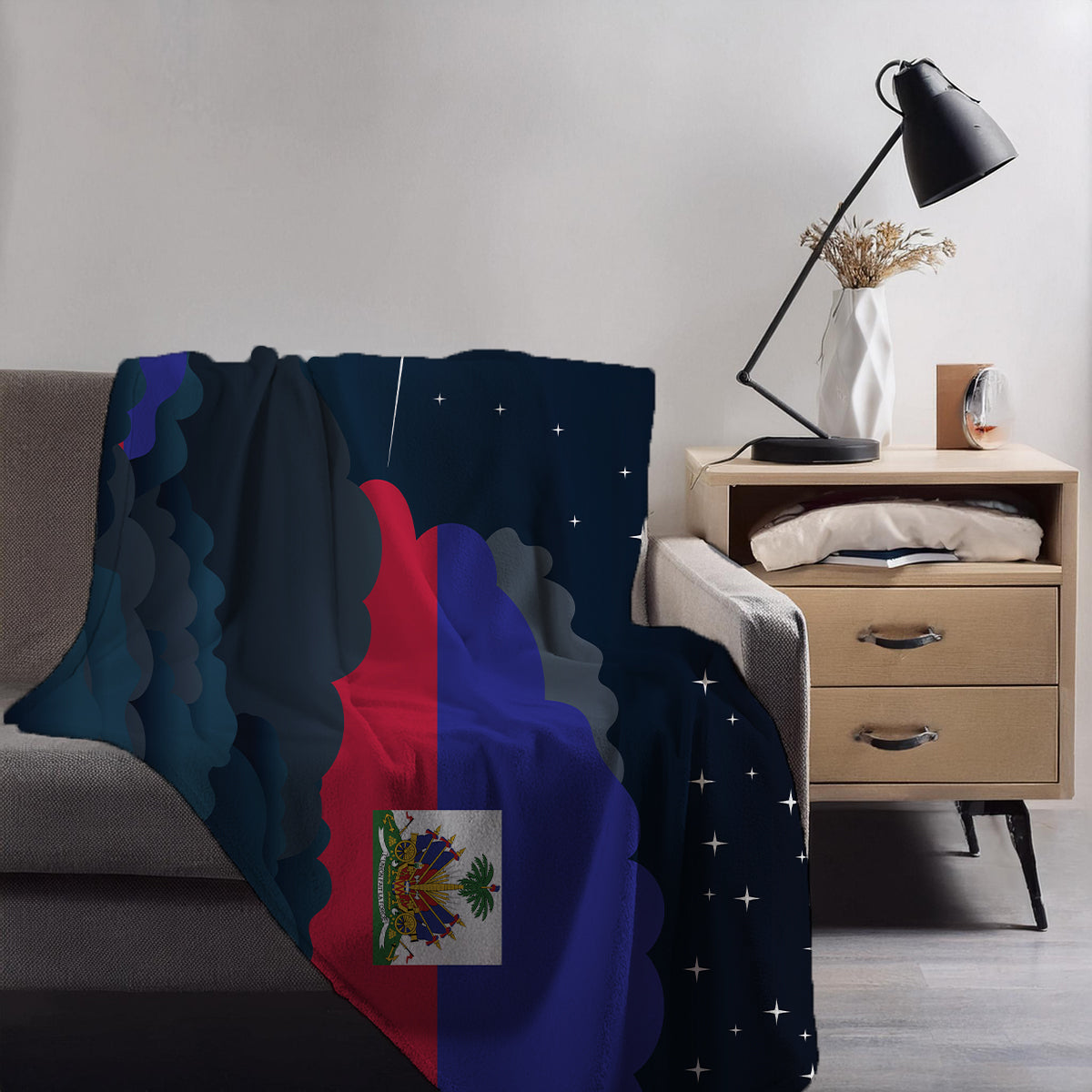 Haiti Night Clouds Blanket Throw