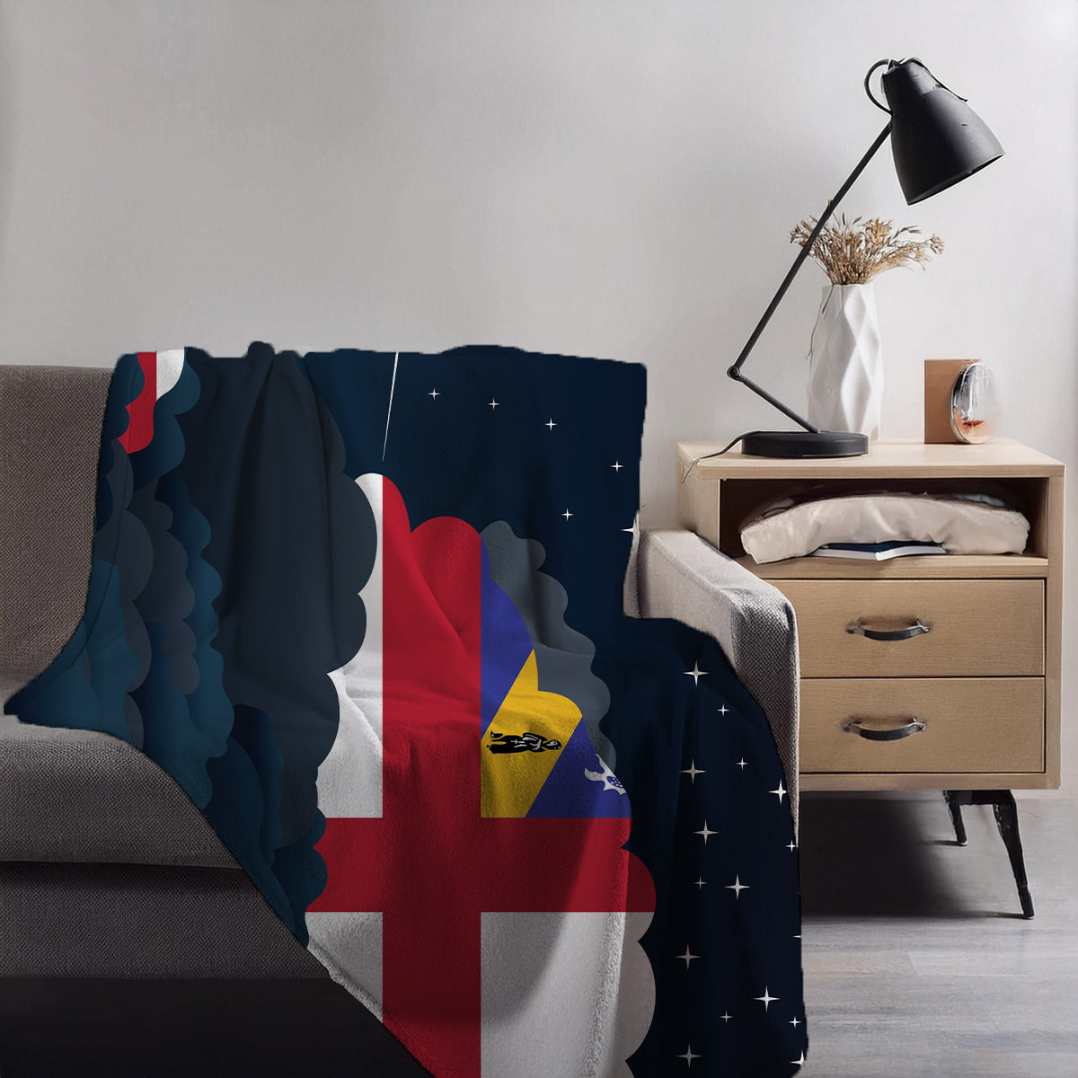 Herm Night Clouds Blanket Throw