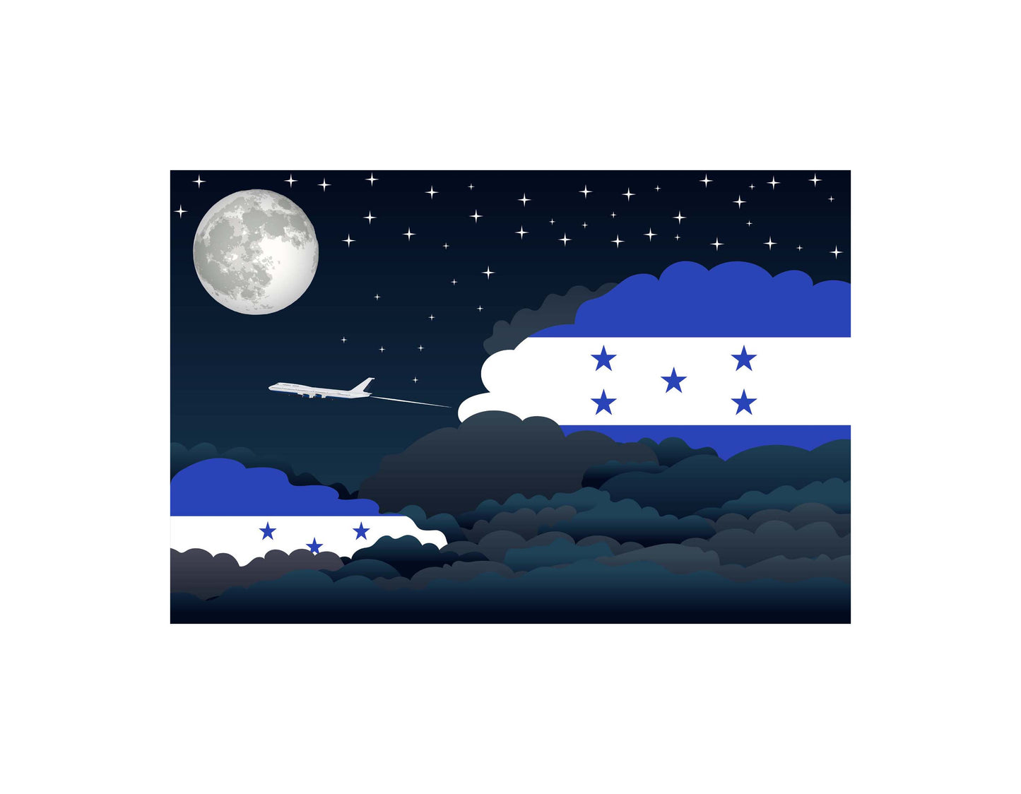 Honduras Night Clouds Blanket Throw
