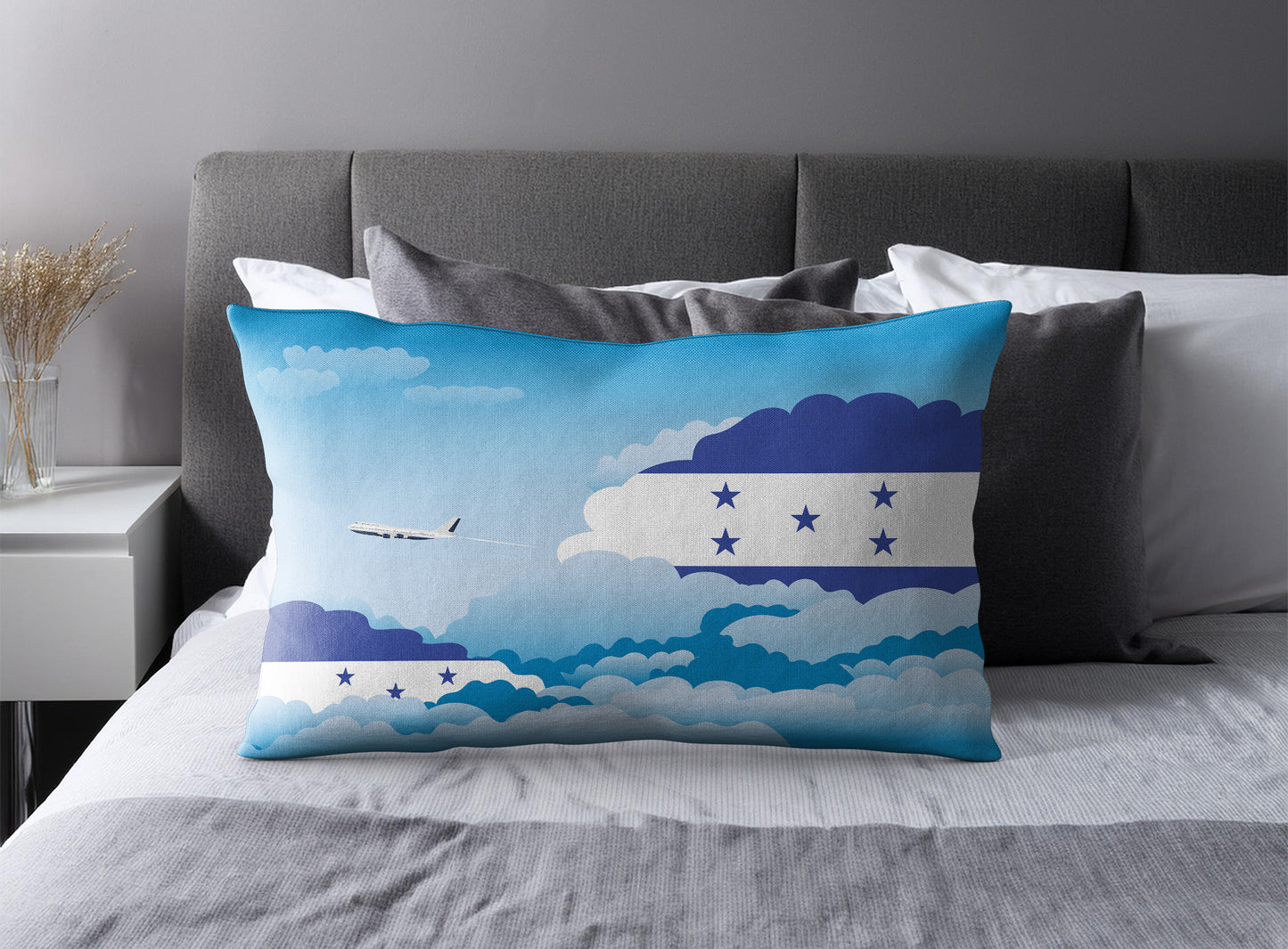 Honduras Day Clouds Pillow Case and Pillow Throw