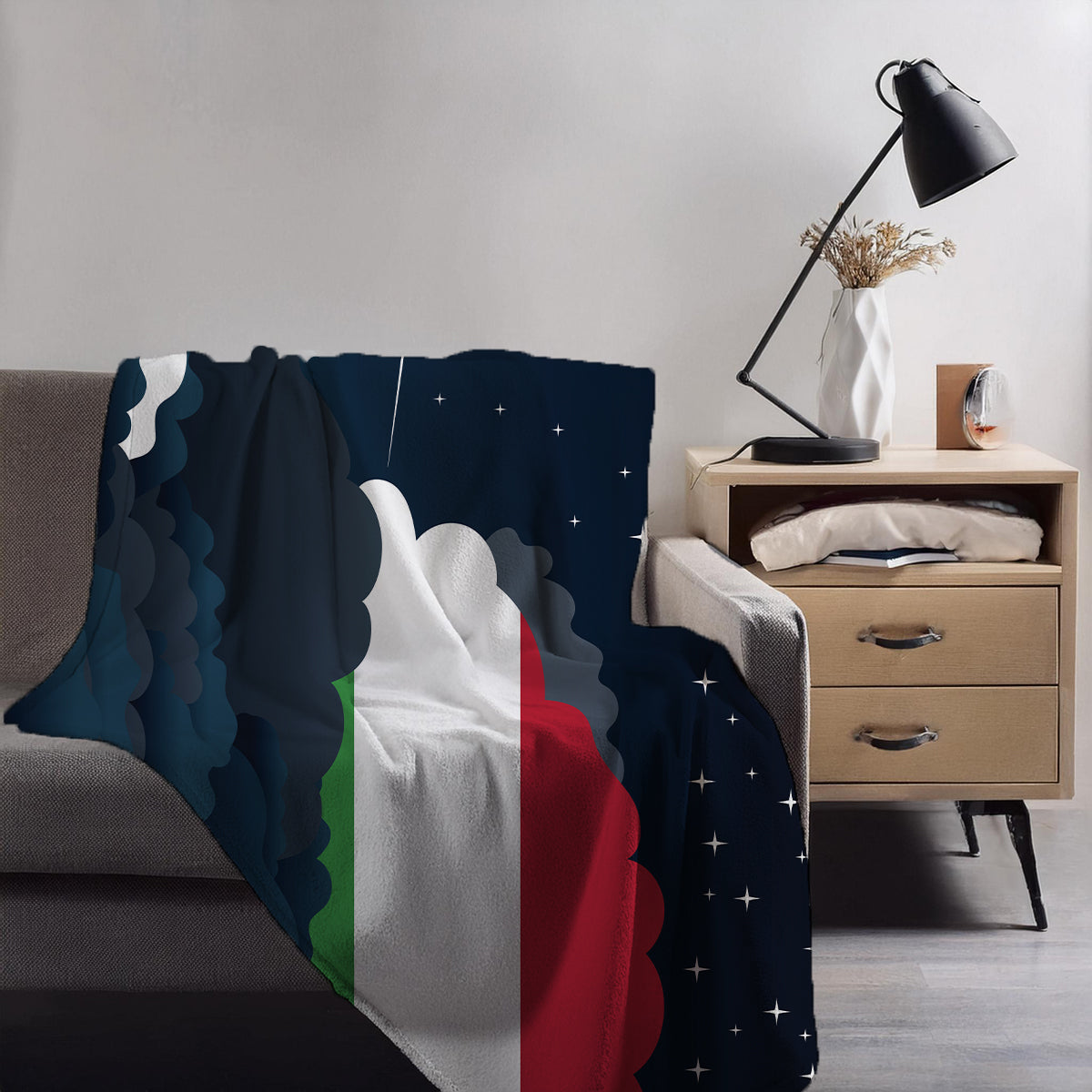Hungary Night Clouds Blanket Throw