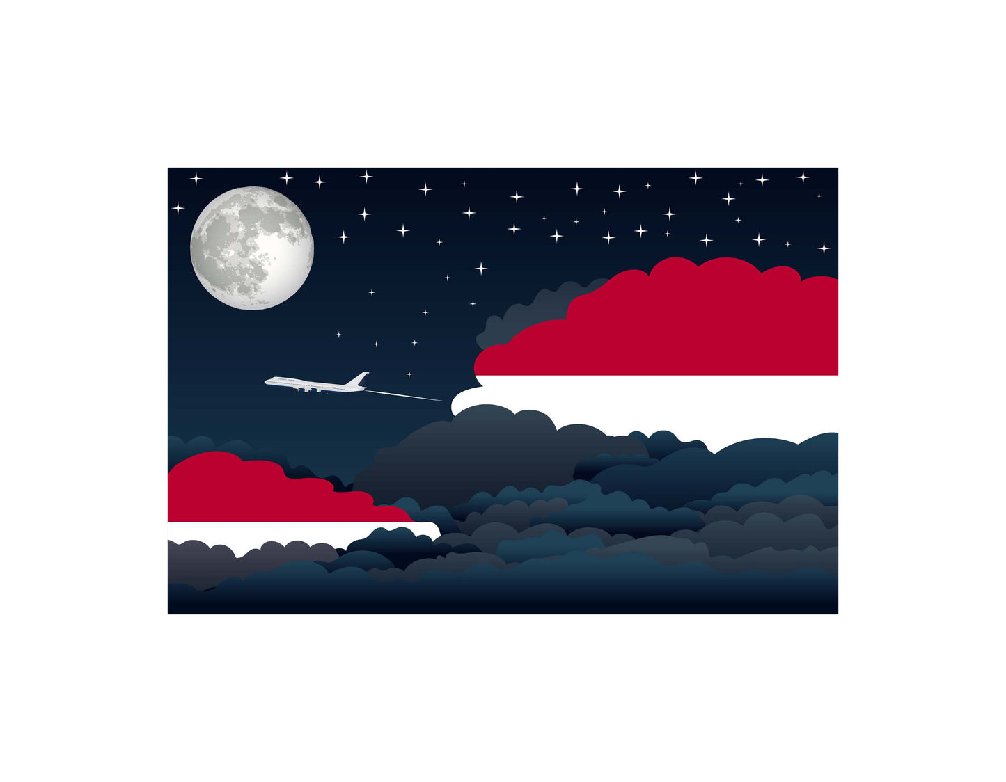 Indonesia Night Clouds Blanket Throw