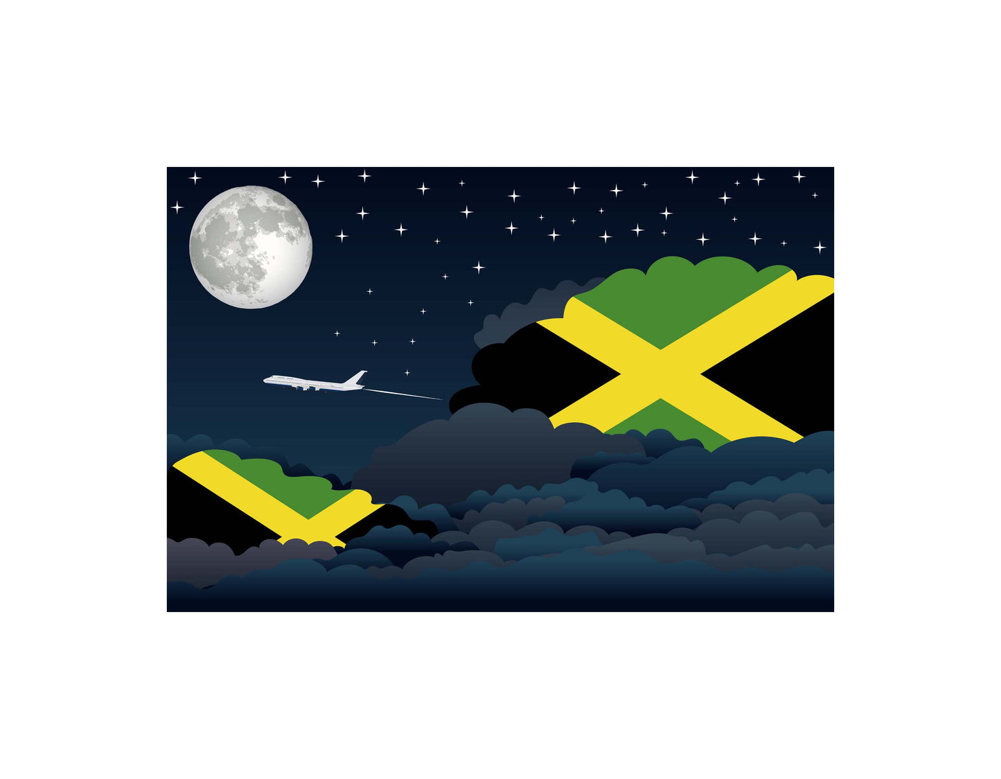 Jamaica Night Clouds Blanket Throw