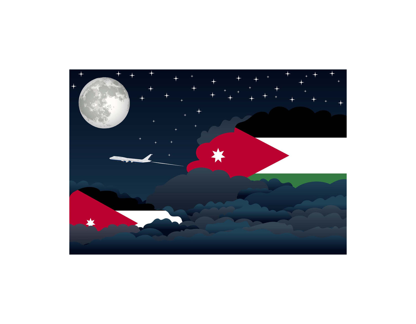 Jordan Night Clouds Blanket Throw