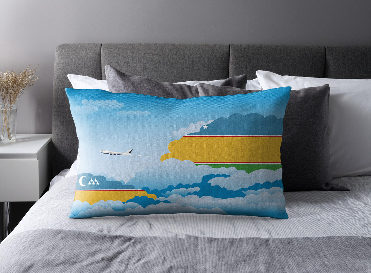 Karakalpakstan Day Clouds Pillow Case and Pillow Throw