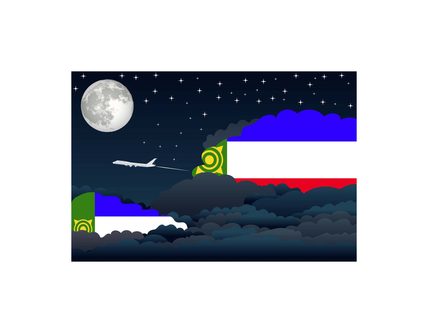 Khakassia Night Clouds Blanket Throw