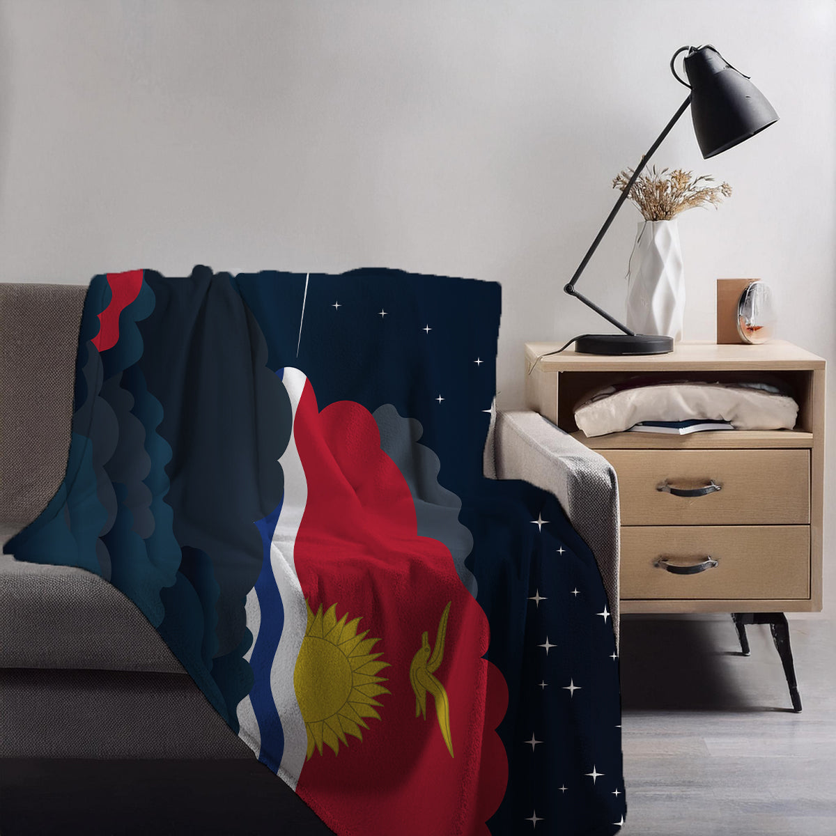Kiribati Night Clouds Blanket Throw