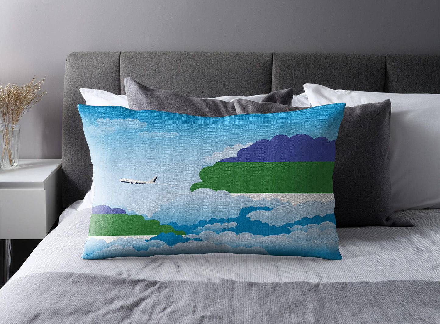 Komi Day Clouds Pillow Case and Pillow Throw