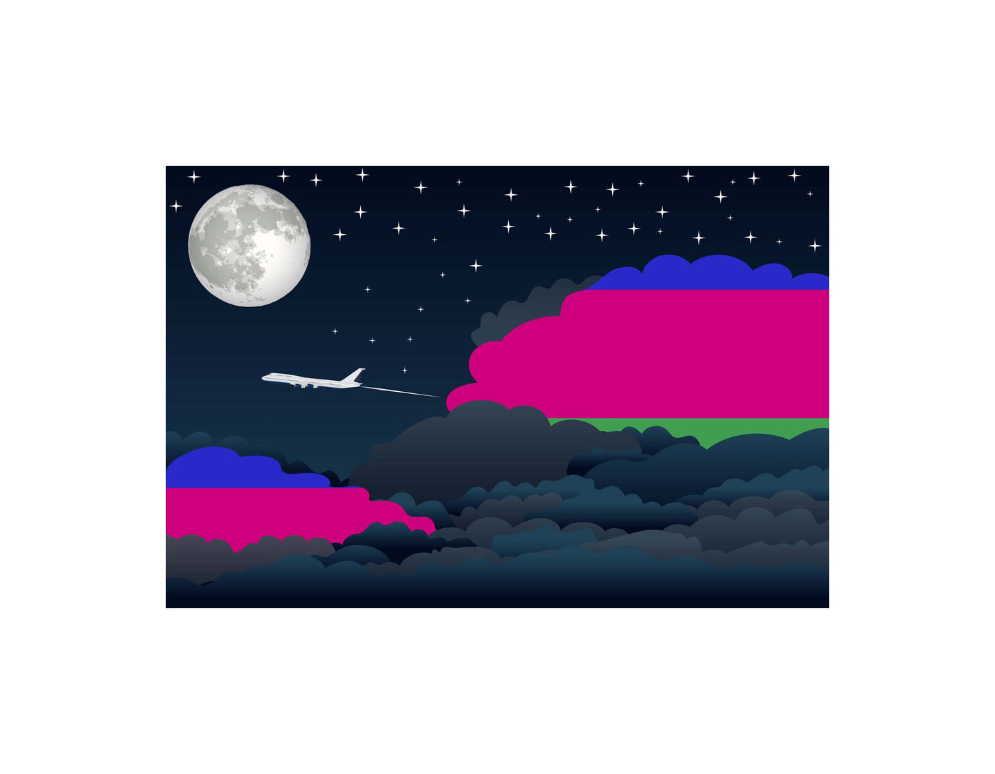 Kuban Peoples Republic Night Clouds Blanket Throw