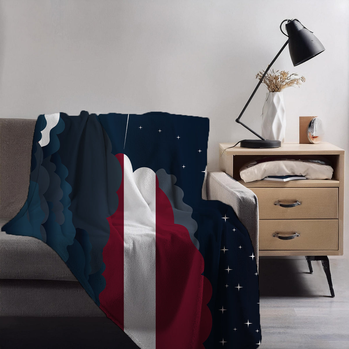 Latvia Night Clouds Blanket Throw