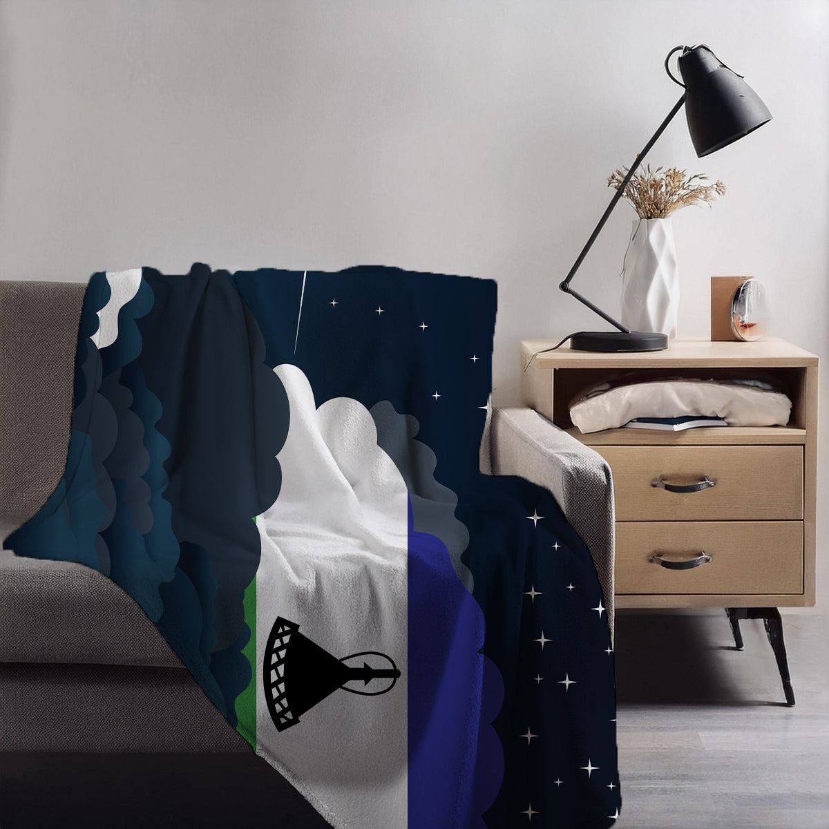 Lesotho Night Clouds Blanket Throw