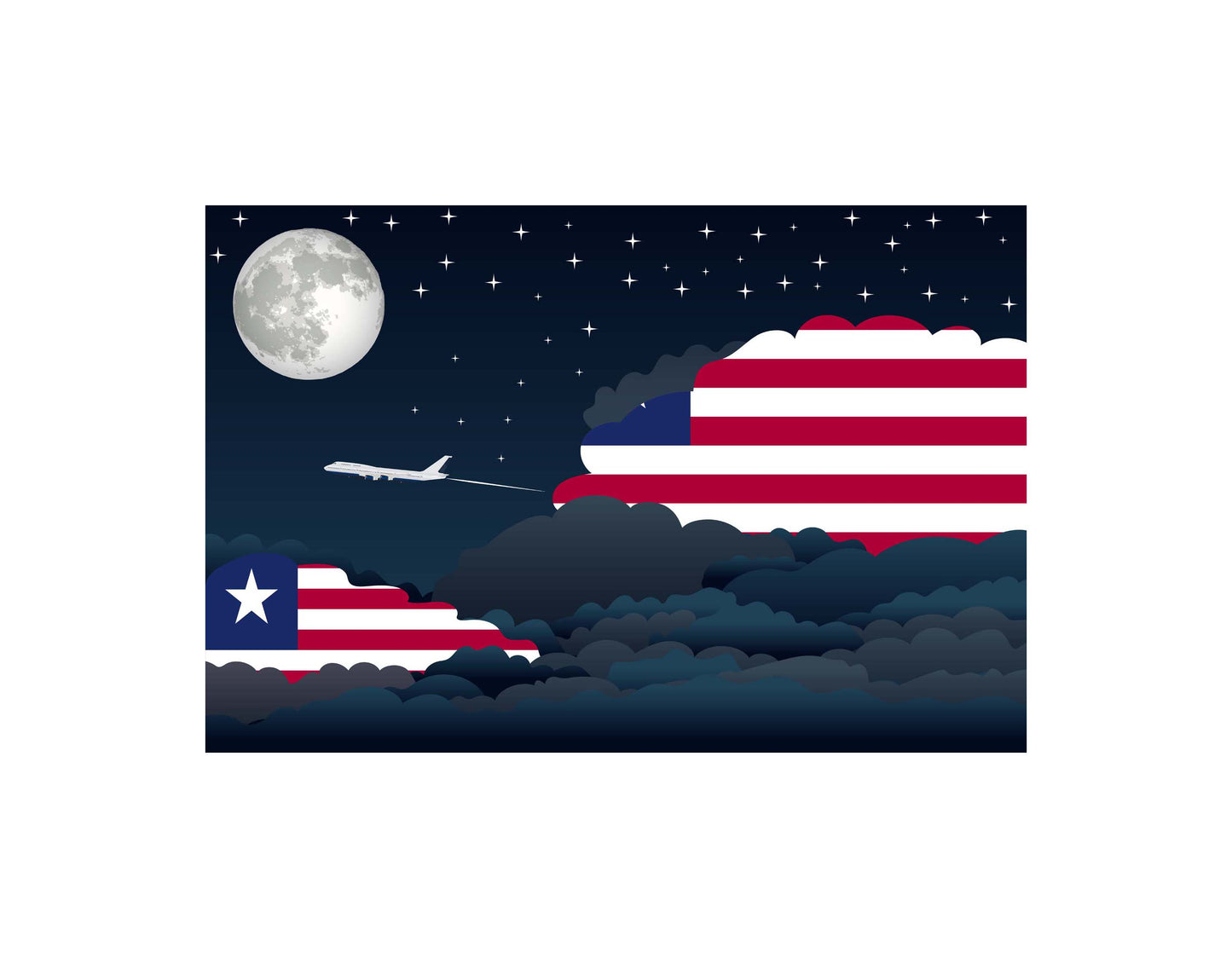 Liberia Night Clouds Blanket Throw