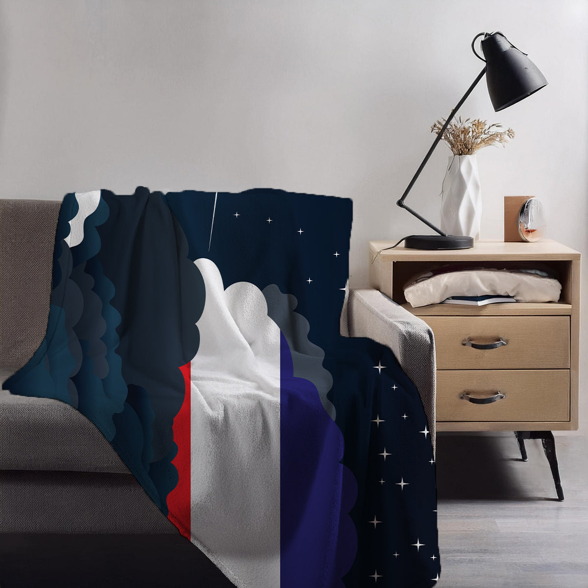 Los Altos Night Clouds Blanket Throw