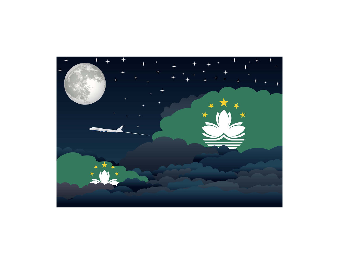 Macau Night Clouds Blanket Throw