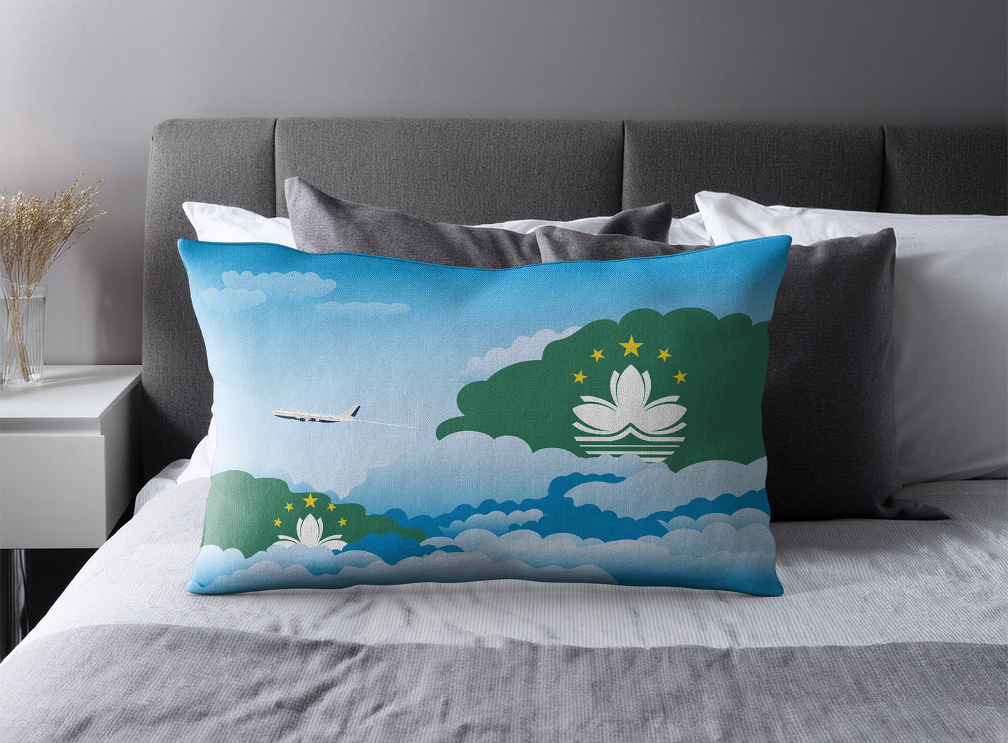 Macau Day Clouds Pillow Case and Pillow Throw