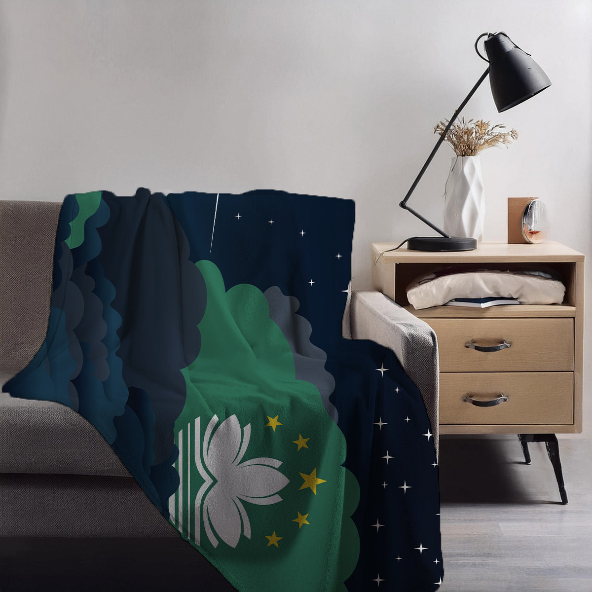 Macau Night Clouds Blanket Throw