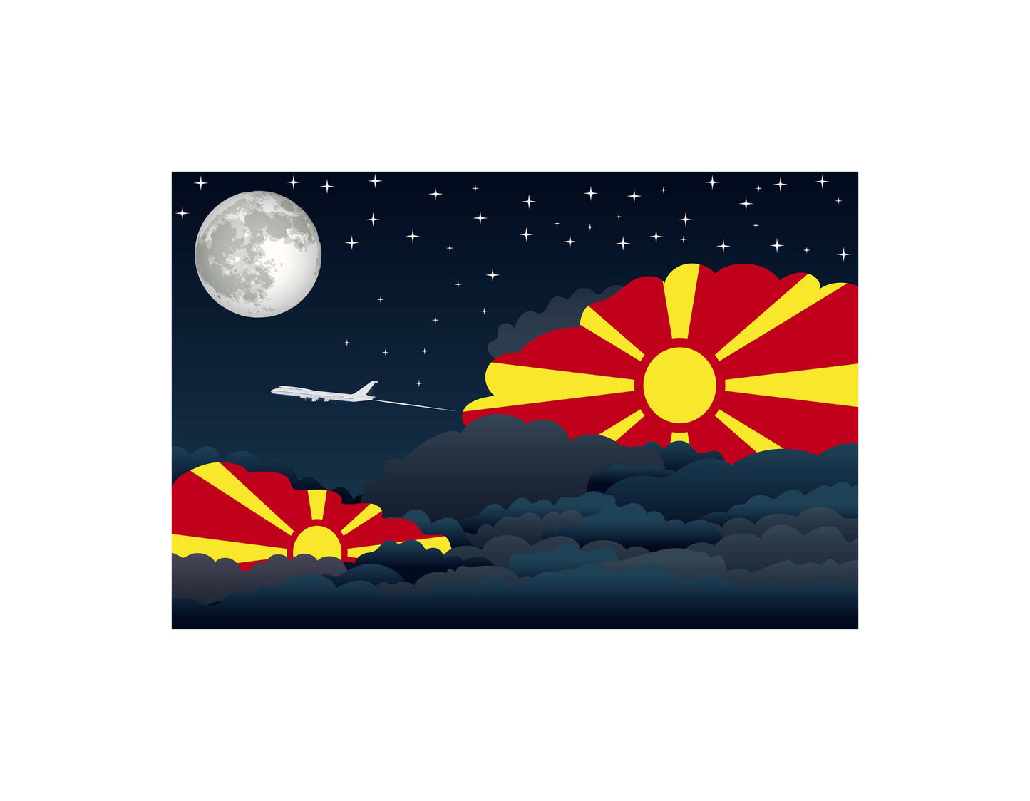 Macedonia Night Clouds Blanket Throw