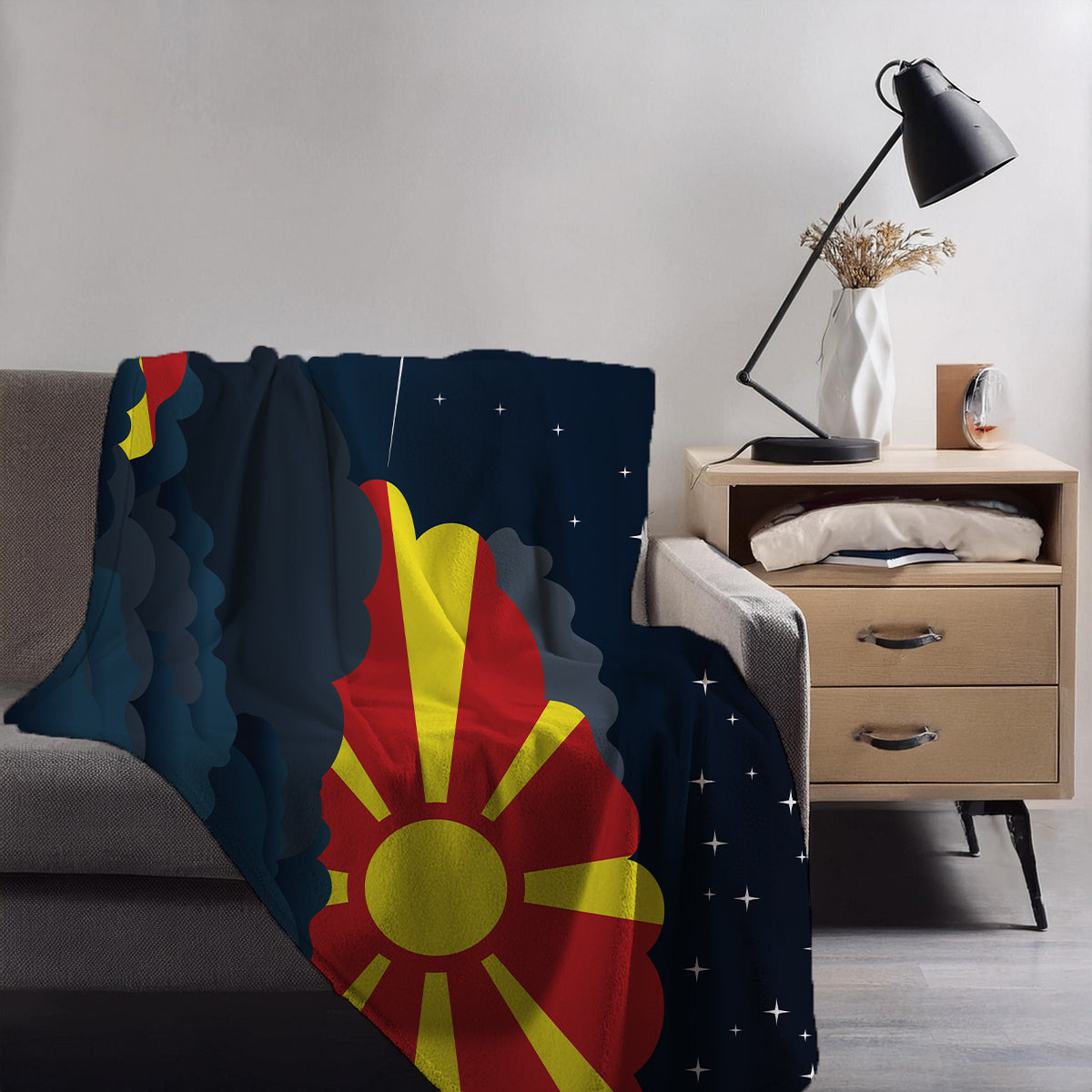 Macedonia Night Clouds Blanket Throw