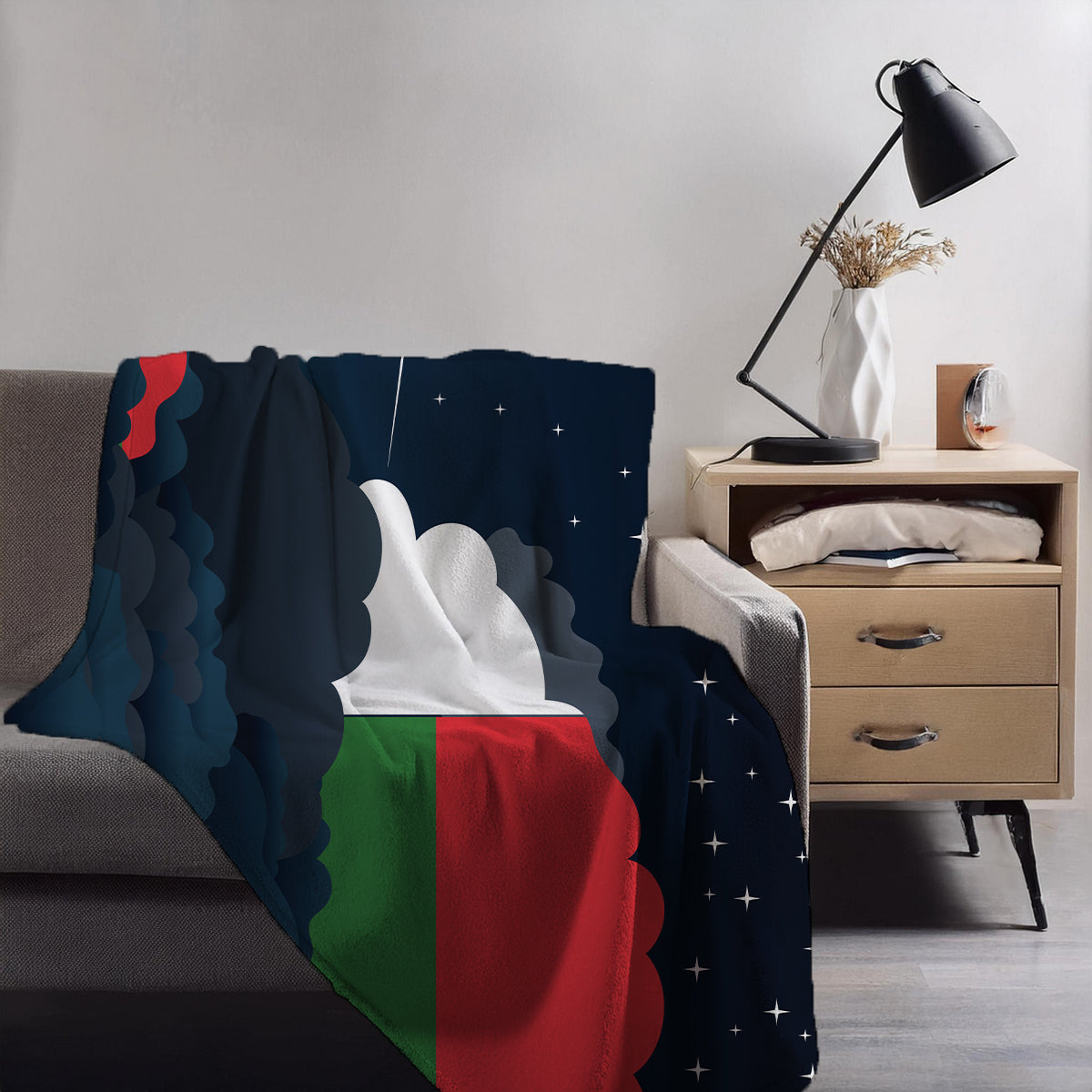 Madagascar Night Clouds Blanket Throw