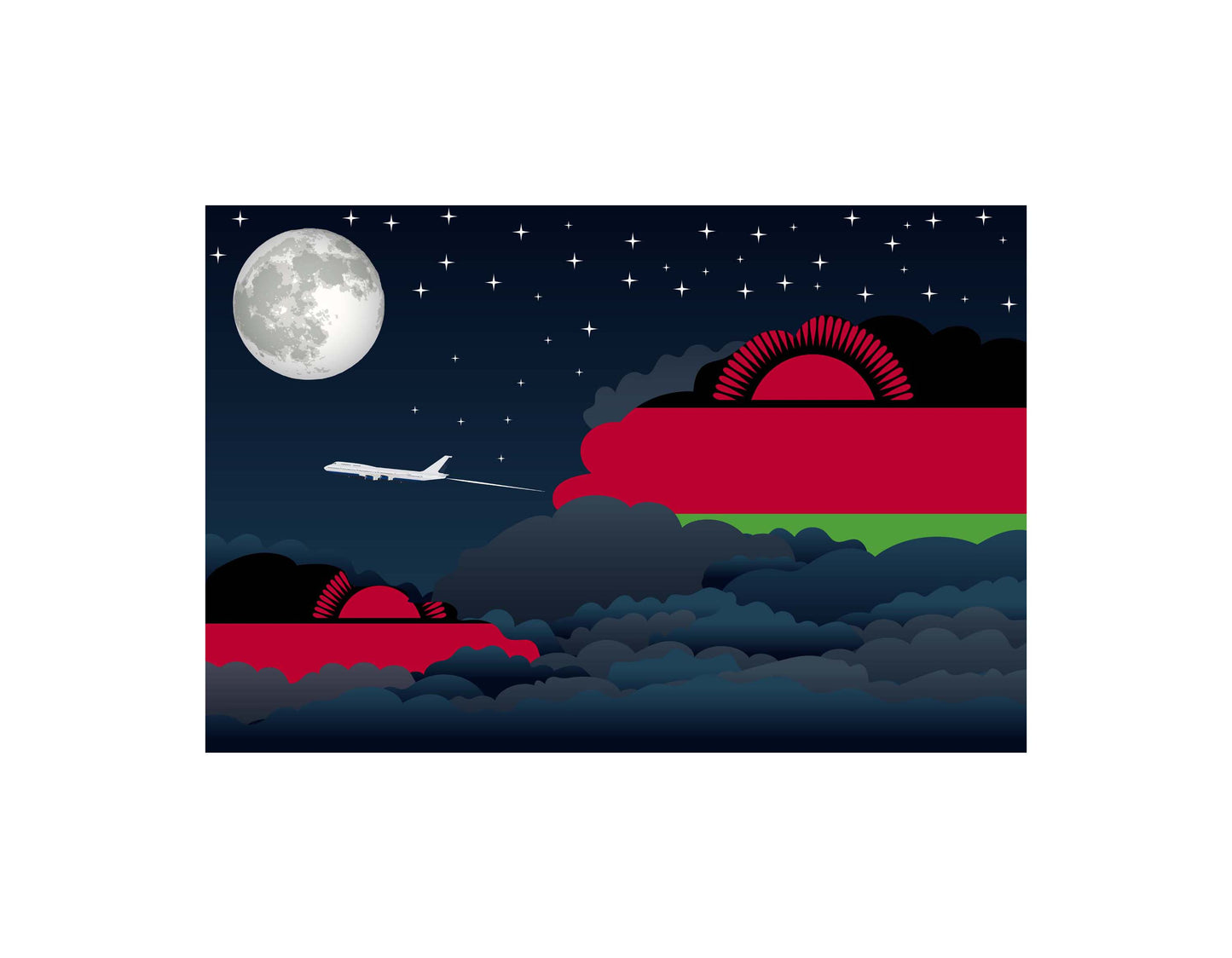 Malawi Night Clouds Blanket Throw