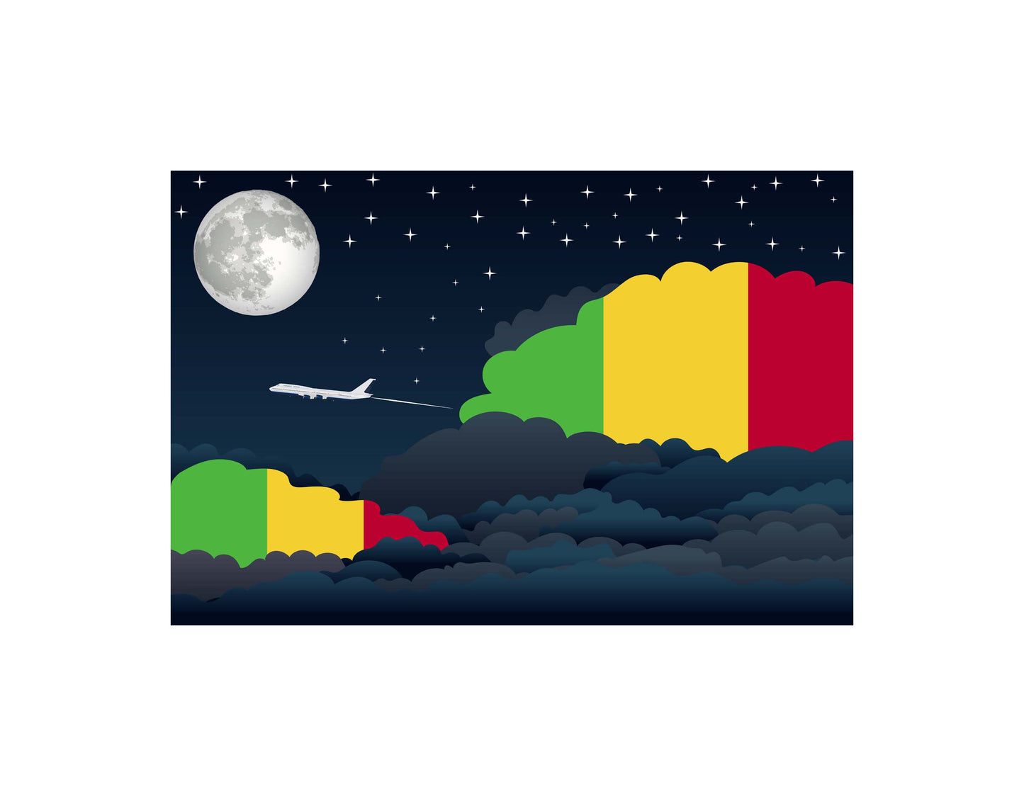 Mali Night Clouds Blanket Throw