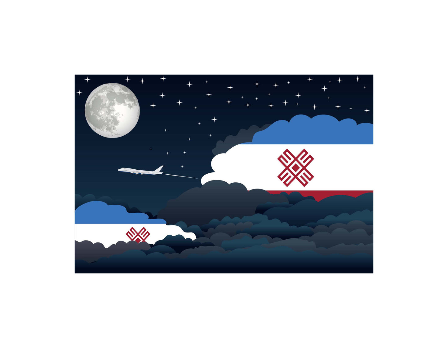 Mari El Night Clouds Blanket Throw