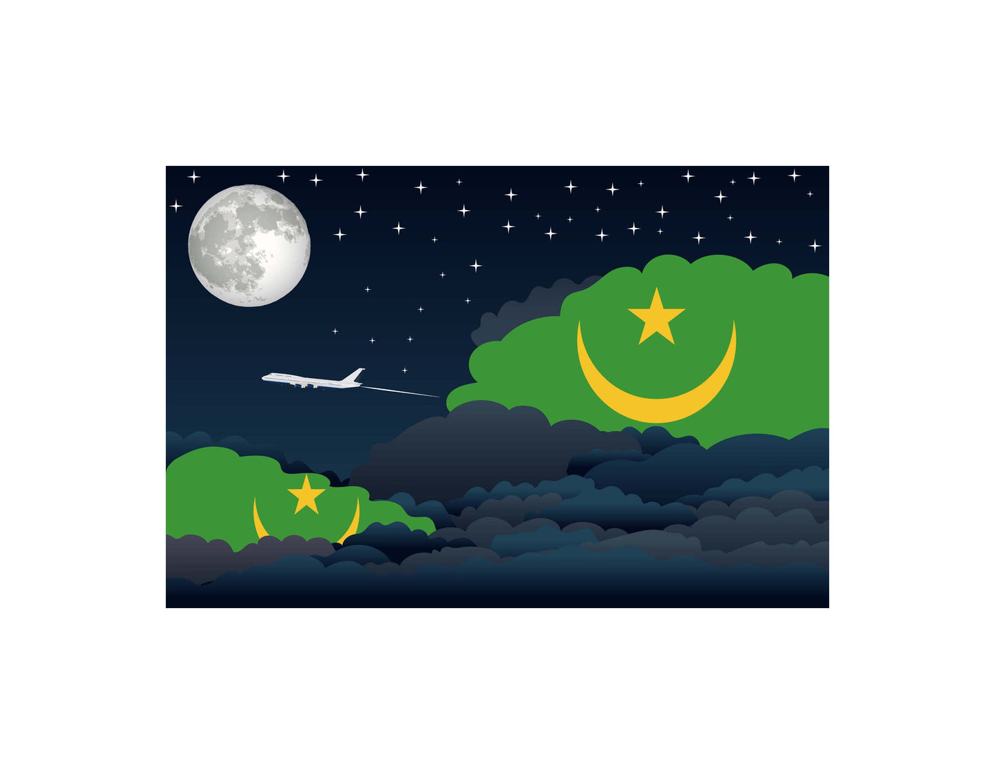 Mauritania Night Clouds Blanket Throw