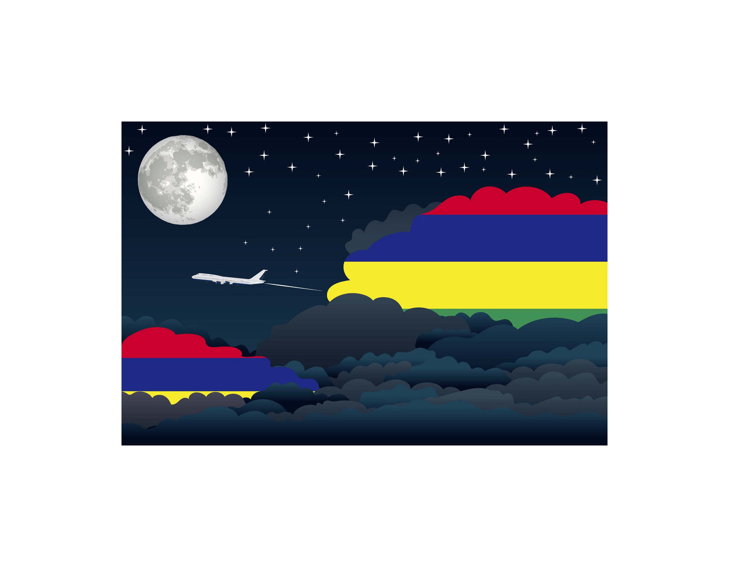 Mauritius Night Clouds Blanket Throw