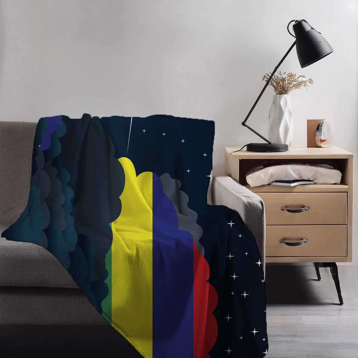 Mauritius Night Clouds Blanket Throw