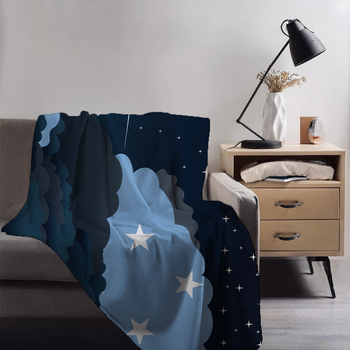 Micronesia Federated States Night Clouds Blanket Throw