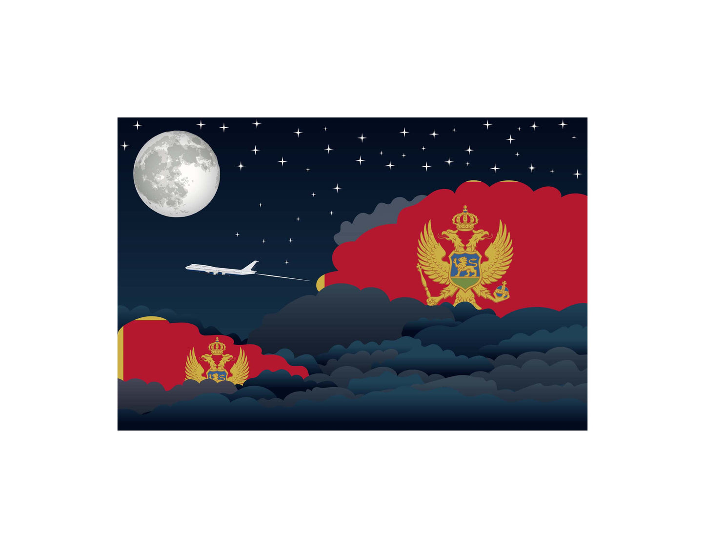 Montenegro Night Clouds Blanket Throw