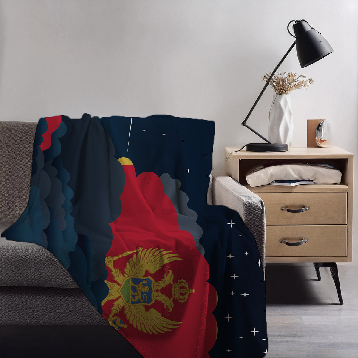 Montenegro Night Clouds Blanket Throw