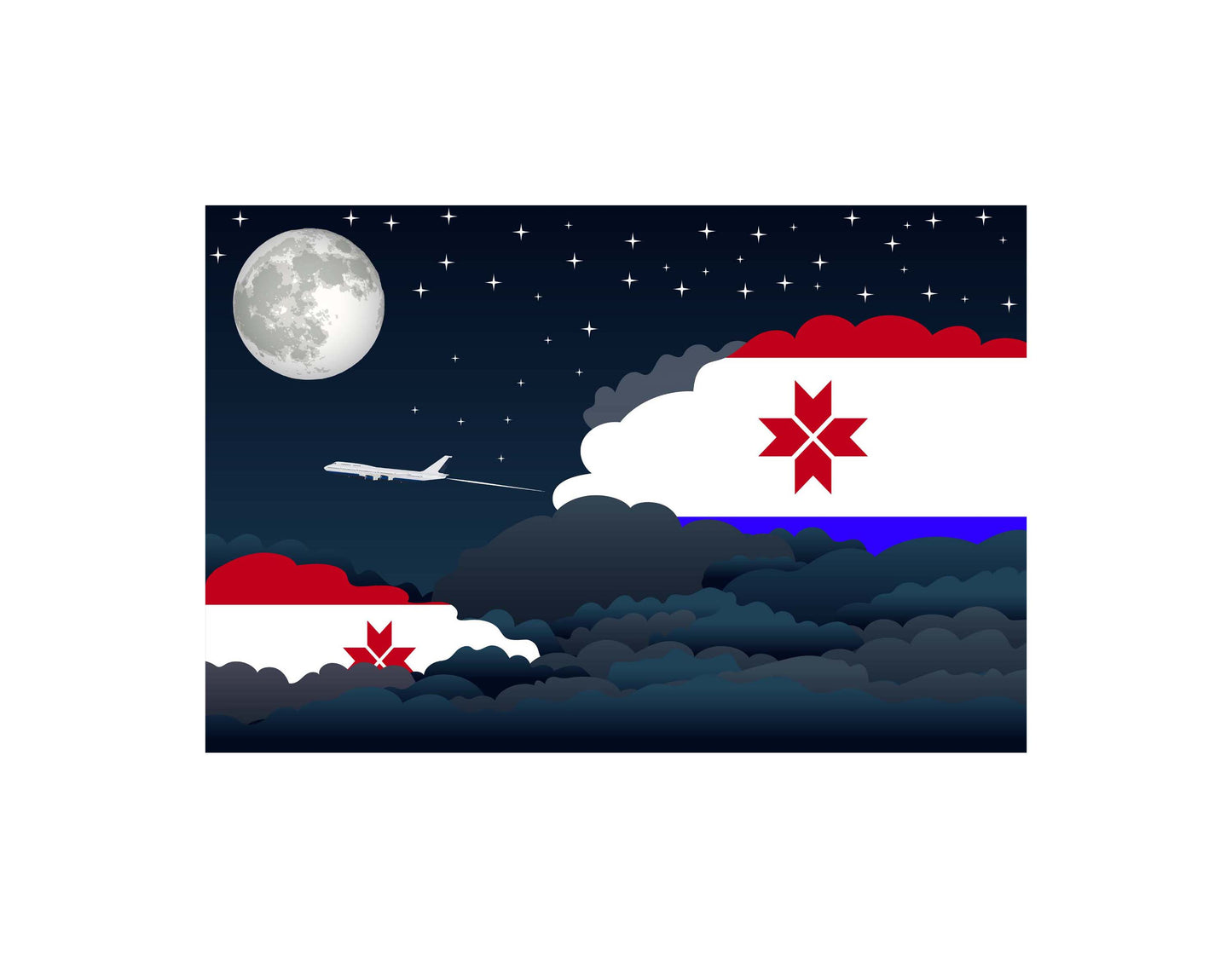 Mordovia Night Clouds Blanket Throw