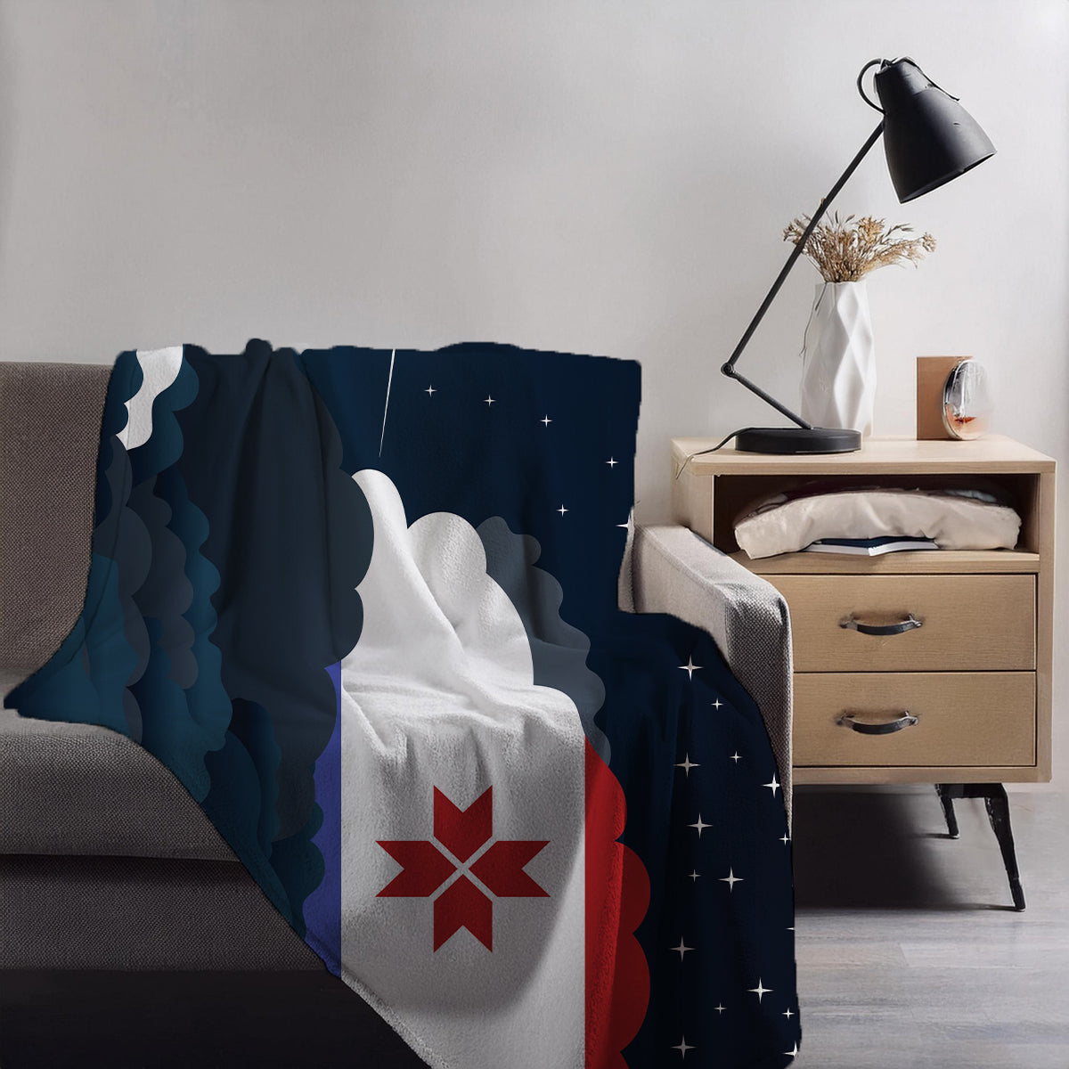 Mordovia Night Clouds Blanket Throw