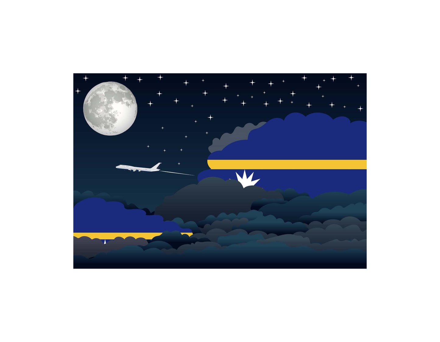 Nauru Night Clouds Blanket Throw