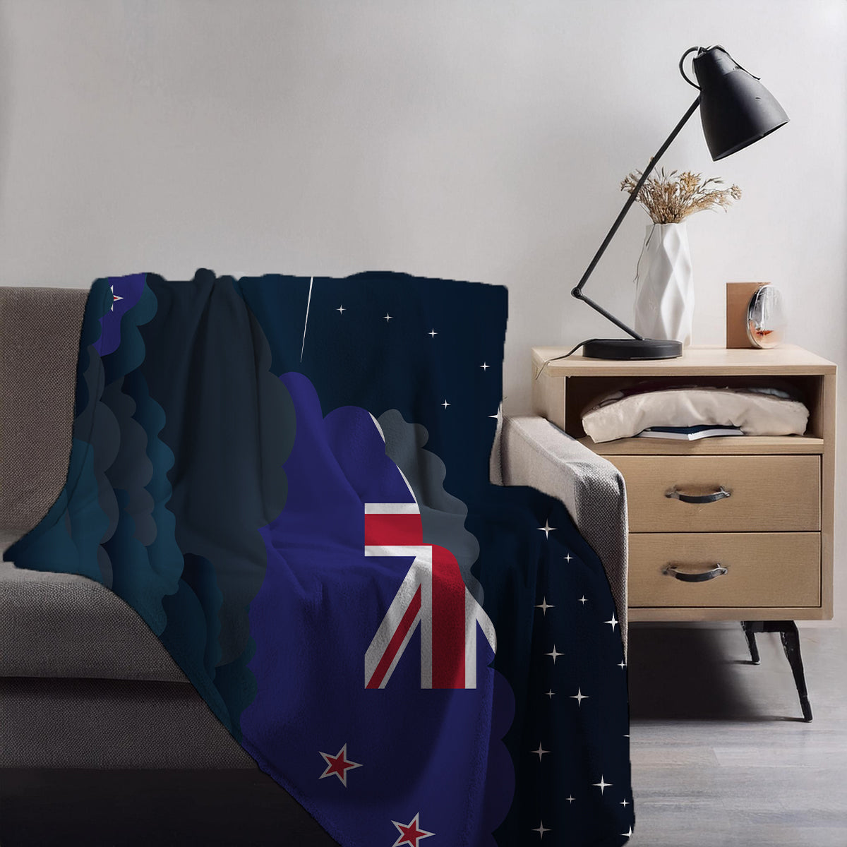 New Zealand Night Clouds Blanket Throw