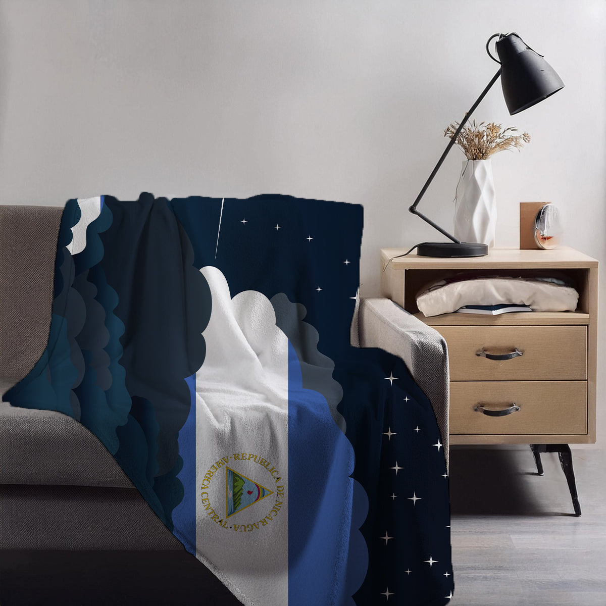 Nicaragua Night Clouds Blanket Throw