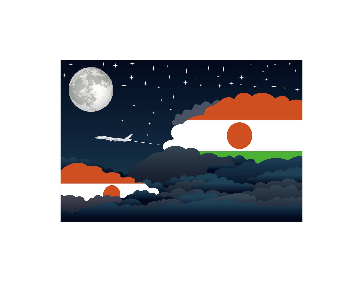 Niger Night Clouds Blanket Throw
