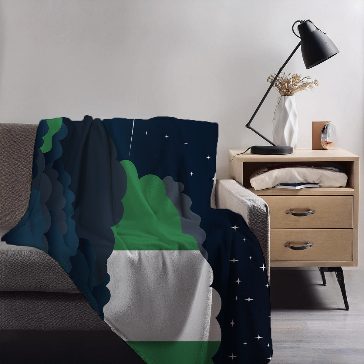 Nigeria Night Clouds Blanket Throw