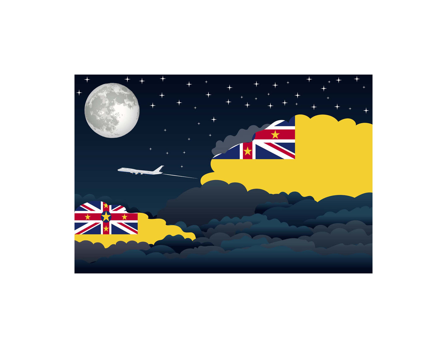 Niue Night Clouds Blanket Throw