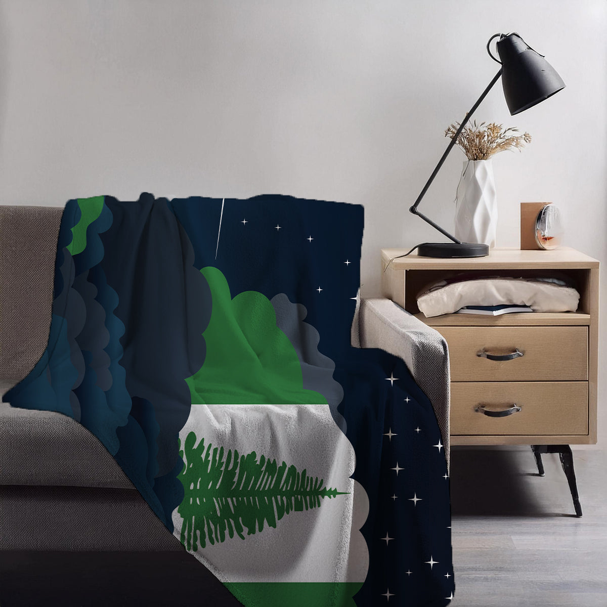 Norfolk Island Night Clouds Blanket Throw