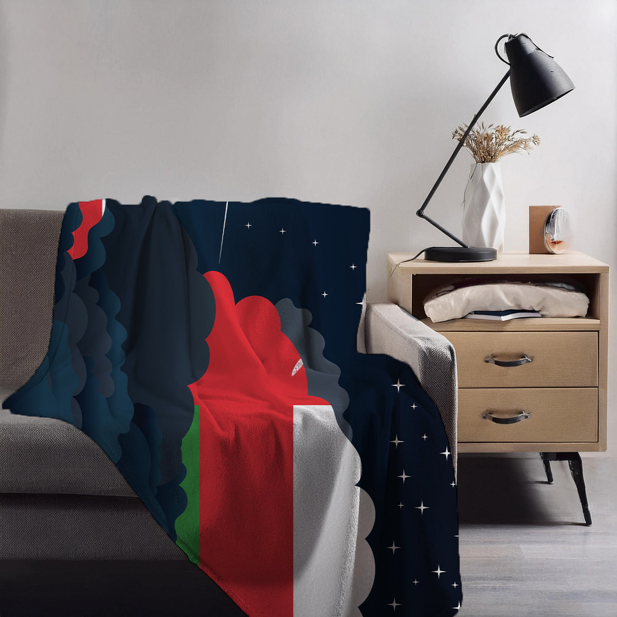 Oman Night Clouds Blanket Throw