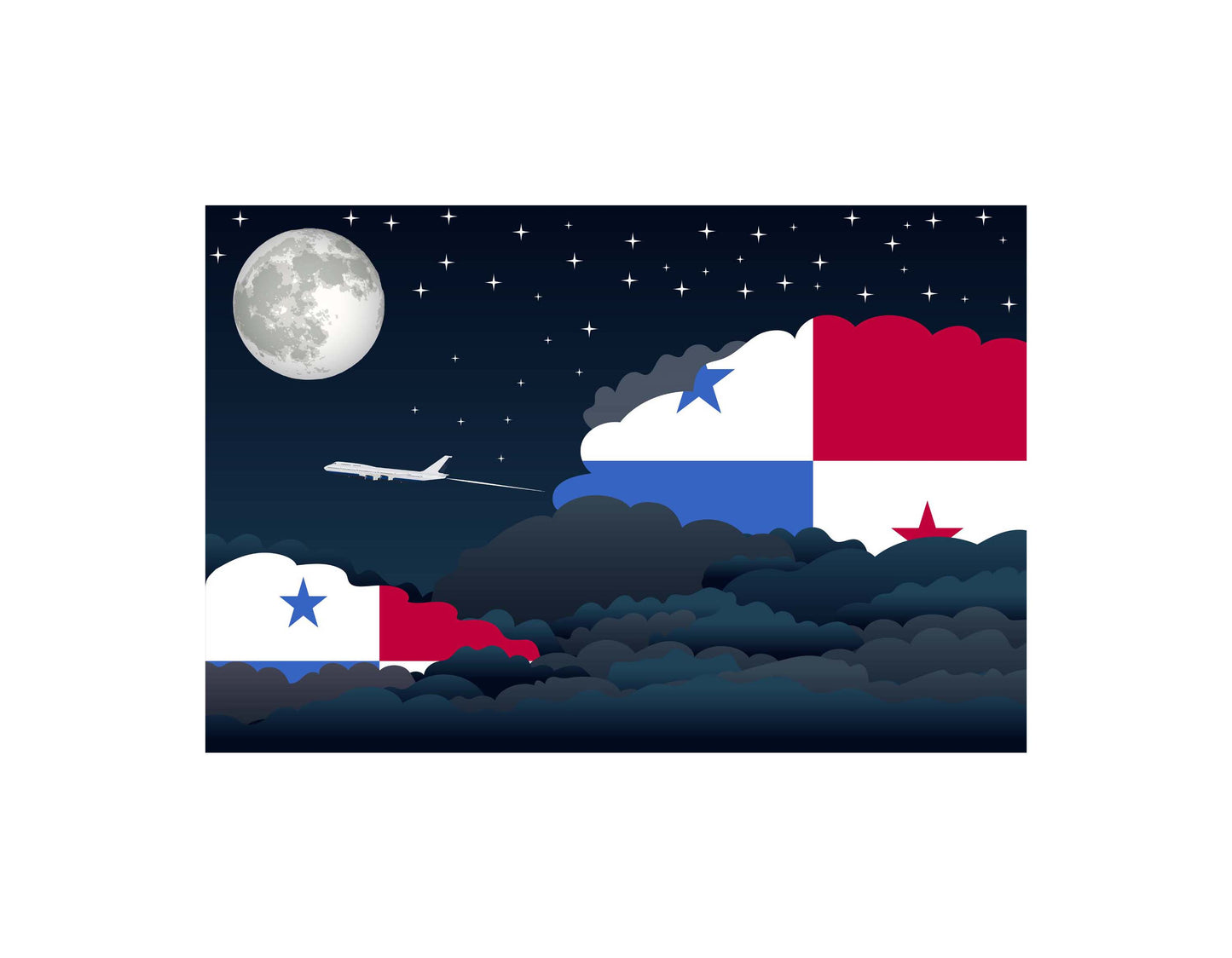 Panama Night Clouds Blanket Throw