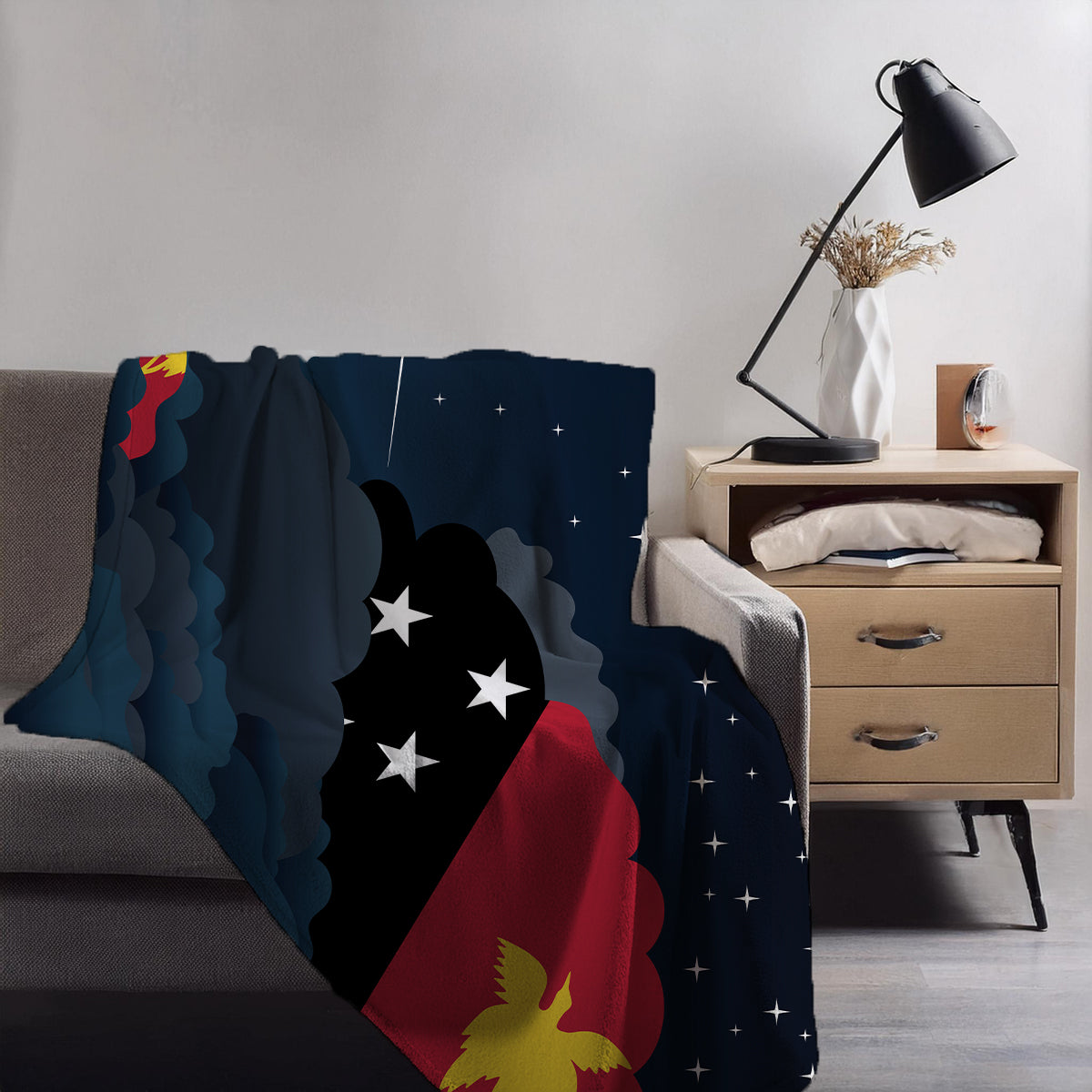 Papua New Guinea Night Clouds Blanket Throw