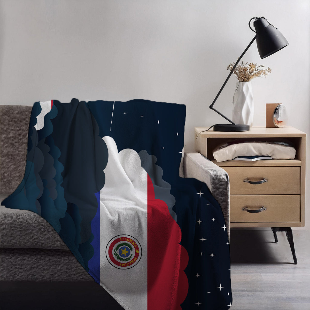 Paraguay Night Clouds Blanket Throw