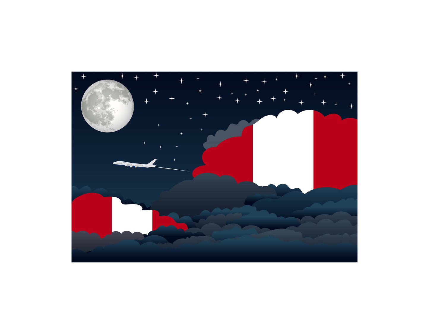 Peru Night Clouds Blanket Throw