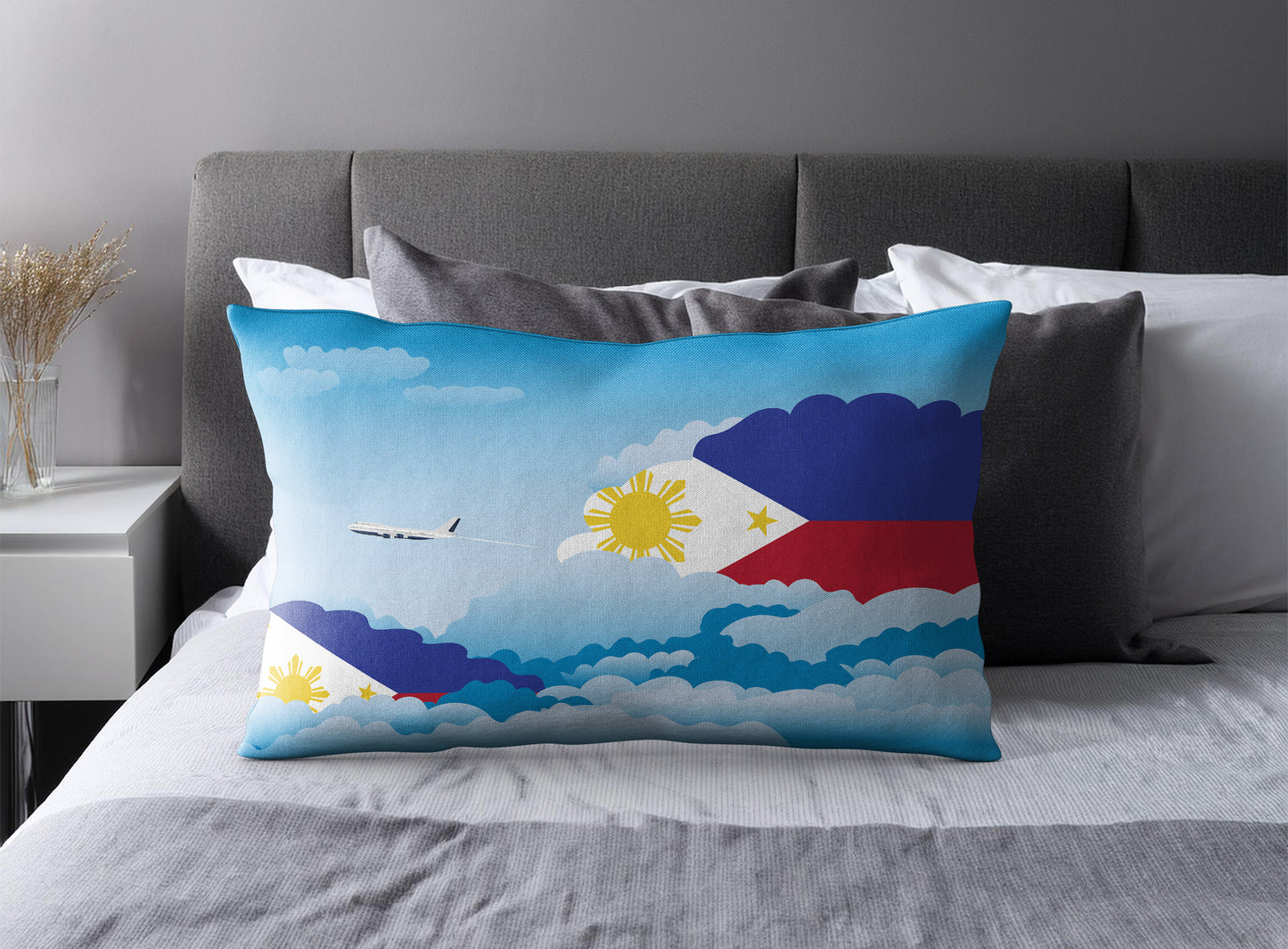 Philippines Day Clouds Pillow Case and Pillow Throw