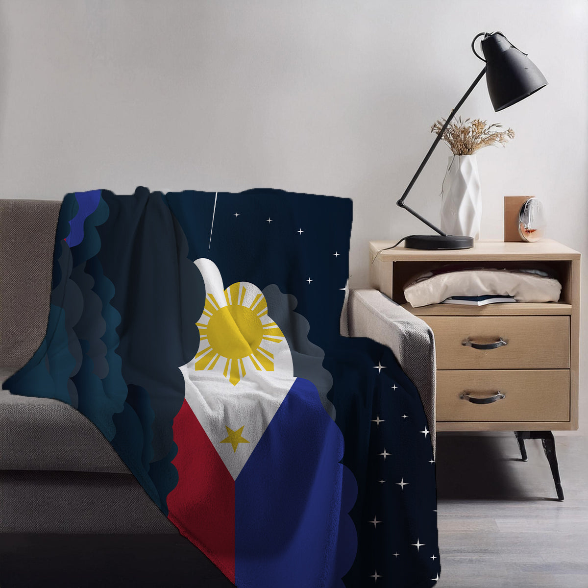 Philippines Night Clouds Blanket Throw
