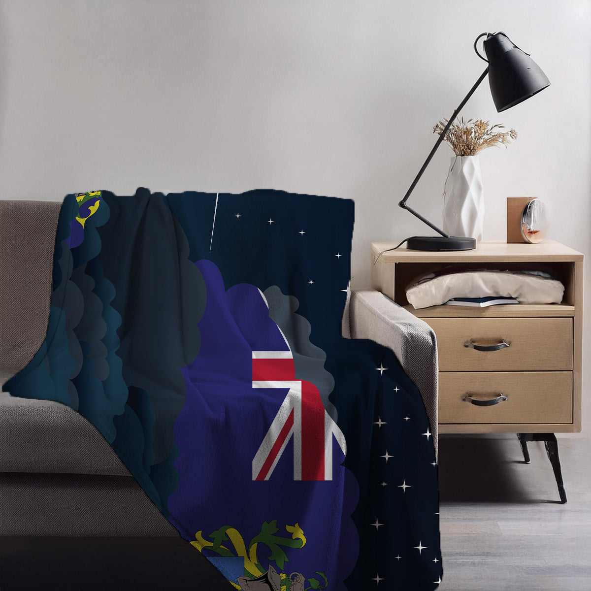 Pitcairn Islands Night Clouds Blanket Throw